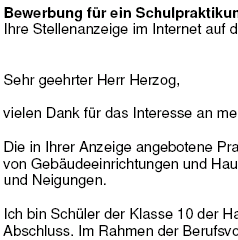 Auf Basis dieser Musterbewerbung, können Sie einfach und professionell, Ihre individuellen Bewerbungsunterlagen erstellen.