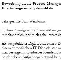 Auf Basis dieser Muster-Bewerbung, können Sie einfach und professionell, Ihre individuellen Bewerbungsunterlagen bezogen auf Ihre persönliche Situation erstellen.