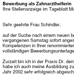 Erstklassige Bewerbungsvorlagen für Ihre Bewerbung als Zahnarzthelfer/ Zahnarzthelferin mit Berufserfahrung (ungekündigt) sofort zum Download.