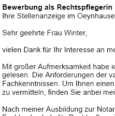 Für Ihre Bewerbung als Rechtspfleger/Rechtspflegerin mit Berufserfahrung (ungekündigt) erhalten Sie professionelle und sofort einsetzbare Vorlagen zum Download.