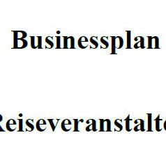 Businessplan - Reiseveranstalter | Muster zum Download