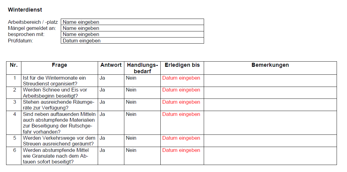 Checkliste Winterdienst Nur 2 90 Zum Download