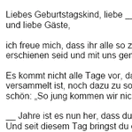  Diese Musterrede unterstützt Sie bei der Vorbereitung Ihrer Rede zum Geburtstag Ihrer Freundin oder Verwandten.