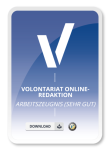 Arbeitszeugnis (sehr gut) - Volontariat in einer Online-Redaktion