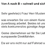 Sie benötigen eine Anregung, Idee oder einfach nur passende Worte für einen Werbebrief der Lust darauf macht Ihr Angebot kennenzulernen?