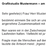 Sie benötigen eine Anregung, Idee oder einfach nur passende Worte, um sich bei Ihren bestehenden Kunden wieder in Ernnerung zu bringen?