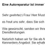 Sie möchten sich als KFZ-Betrieb mit einem professionellen Werbebrief und zusätzlichem aussagekräftigem Informationsmaterial vorstellen?