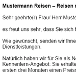 Sie möchten sich als Reisebüro mit einem professionellen Werbebrief und zusätzlichem aussagekräftigem Informationsmaterial vorstellen?