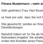 Sie möchten sich als Fitnessstudio mit einem professionellen Werbebrief und zusätzlichem aussagekräftigem Informationsmaterial vorstellen?