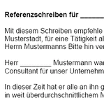 In diesem diesem Musterbrief empfiehlt ein(e) Kunde/Kundin einen freiberuflichen Consultant.