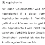 Die Vorlage enthält einen ausführlichen Gesellschaftsvertrag einer Offenen Handelsgesellschaft (OHG). Die OHG ist ein Sonderfall der Gesellschaft bürgerlichen Rechts (GbR) für Kaufleute.