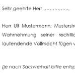 Mit dieser Mustervorlage wird gegenüber einem Unternehmer ein Auskunftsanspruch von einem Rechtsanwalt für einen Handelsvertreter geltend gemacht.