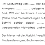 Mit dieser Vereinbarung zwischen einem Mieter und Vermieter wird geregelt, dass es dem Mieter einer Wohnung ermöglicht wird, seine freifinanzierte Mietwohnung zu modernisieren.