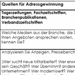 Die Checkliste zeigt die vielfältigen Möglichkeiten auf, qualitativ hochwertige Adressen zu gewinnen.