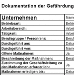 Mit dieser Gefährdungsbeurteilung können Sie einfach und schnell Gefährdungen, Schutzziele und entsprechende Maßnahmen dokumentieren.