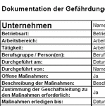 Mit dieser Gefährdungsbeurteilung können Sie einfach und schnell Gefährdungen, Schutzziele und entsprechende Maßnahmen dokumentieren.