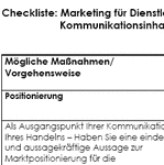 Die Checkliste liefert Ihnen Anregungen, wie Sie Ihr Leistungsversprechen über Prospekte, Anzeigen und Website vertrauensbildend kommunizieren können.