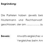 Um einen Anwaltsvergleich vollstrecken zu können, ist es notwendig, dass die Vollstreckbarkeit in einem Antrag gegenüber dem Gericht dargelegt wird.