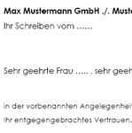 Die Vorlage enthält das Musterschreiben einer Mandatsablehnung aufgrund eines Tätigkeitsverbotes und aufgrund einer Interessenkollision. 