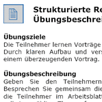 Mit diesen Übungen lernen die Teilnehmer Vorträge schnell und effektiv zu gestalten.