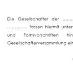  In der Vorlage sind die drei Gesellschafter einer Mini-GmbH identisch mit den bestellten Geschäftsführern. 