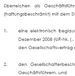 Mit der Vorlage wird notariell eine Mini-GmbH bzw. eine Unternehmergesellschaft zur Eintragung ins Handelsregister angemeldet.