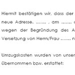 Bescheinigung für Arbeitgeber - Auslandtage