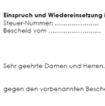 
Die Beantragung der Wiedereinsetzung muss innerhalb eines Monat ab der Kenntnis der Säumnis gestellt werden. Das Versäumte muss nachgeholt werden.