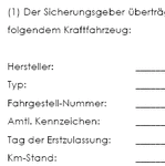 Mit diesem Vertrag sichert sich der Kreditgeber über seine Forderung im Rahmen eines Kreditvertrages ab. Der Mustervertrag kann auch zur Sicherung anderer Forderungen genutzt werden.