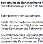 Auf Basis dieser Musterbewerbung, können Sie einfach und professionell, Ihre individuellen Bewerbungsunterlagen bezogen auf Ihre persönliche Situation erstellen.