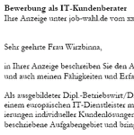 Professionelle Musterbewerbung für Ihre Bewerbung als 