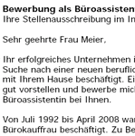 Auf Basis dieser Muster-Bewerbung, können Sie einfach und professionell, Ihre individuellen Bewerbungsunterlagen bezogen auf Ihre persönliche Situation erstellen.