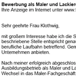 Auf Basis dieser Vorlagen können Sie einfach und professionell, Ihre individuellen Bewerbungsunterlagen erstellen.
