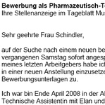 
Auf Basis dieser Muster-Bewerbung, können Sie einfach und professionell, Ihre individuellen Bewerbungsunterlagen bezogen auf Ihre persönliche Situation erstellen.