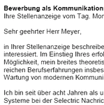 Auf Basis dieser Musterbewerbung, können Sie einfach und professionell, Ihre individuellen Bewerbungsunterlagen bezogen auf Ihre persönliche Situation erstellen.