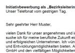 Sofort einsetzbare Bewerbungsvorlagen für Ihre Bewerbung als Bezirksleiter/in mit Berufserfahrung (ungekündigt) zum Download.