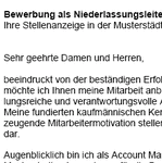 Sofort einsetzbare Bewerbungsvorlagen für Ihre Bewerbung als Niederlassungsleiter/-leiterin mit Berufserfahrung (ungekündigt) zum Download.

