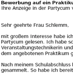 Für Ihre Bewerbung als Trainee/Praktikant für eine Stelle als Fachkraft für Eventmanagement IHK, erhalten Sie erstklassige Bewerbungsvorlagen, von Personalprofis erstellt.
