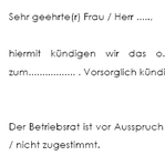 Mit diesem Musterschreiben kündigen Sie einem schwerbeschädigten Arbeitnehmer im Rahmen einer ordentlichen, also fristgerechten Kündigung.