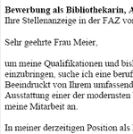 Für Ihre Bewerbung als Bibliothekar/in mit Berufserfahrung (ungekündigt) erhalten Sie professionelle und sofort einsetzbare Vorlagen zum Download.