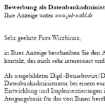 Für Ihre Bewerbung als Datenbankadministrator/in mit Berufserfahrung (ungekündigt) erhalten Sie professionelle und sofort einsetzbare Vorlagen zum Download.
