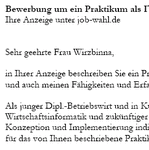 Für Ihre Bewerbung als Trainee/Praktikant für eine Stelle als IT-Consultant/in, erhalten Sie erstklassige Bewerbungsvorlagen, von Personalprofis erstellt.
