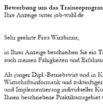 Für Ihre Bewerbung als Trainee/Praktikant für eine Stelle als IT-Berater/IT-Beraterin, erhalten Sie erstklassige Bewerbungsvorlagen, von Personalprofis erstellt. Auf Basis dieser Muster, können Sie einfach und professionell, Ihre individuellen Bewerbungsunterlagen für ein Praktikum erstellen.