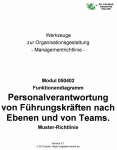 Personalverantwortung von Führungskräften nach Ebenen und von Teams. 