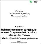 Rahmenregelungen zur teilautonomen Gruppenarbeit in selbststeuernden Teams. Managementrichtlinie.