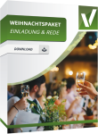 Geschäftliches Weihnachtsfeierpaket mit Einladung, Grüße und Rede für eine Weihnachtsfeier