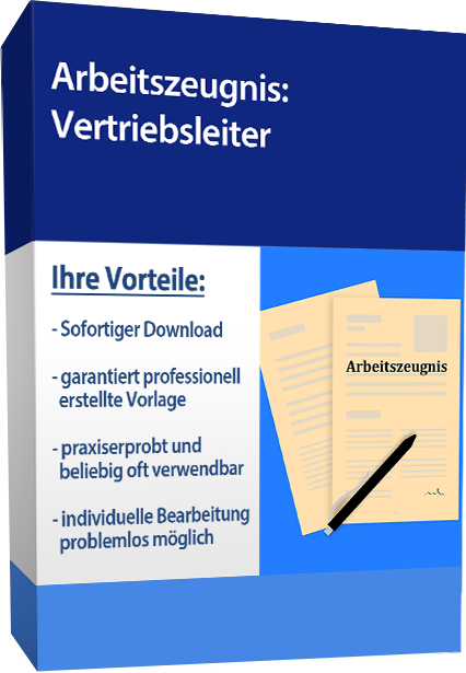 Zwischenzeugnis (sehr gut) - Vertriebsleiter (englisch)