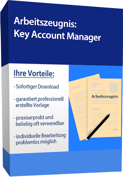Zwischenzeugnis (sehr gut) - Key Account Manager (englisch)