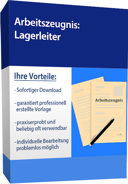 Arbeitszeugnis (gut) - Lagerleiter (englisch)