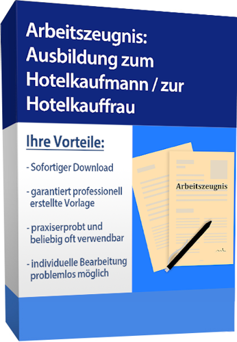 Zwischenzeugnis (sehr gut) - Ausbildung zur Hotelkauffrau (englisch)